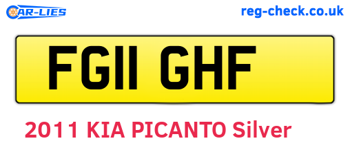 FG11GHF are the vehicle registration plates.