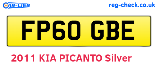 FP60GBE are the vehicle registration plates.