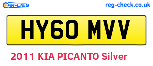 HY60MVV are the vehicle registration plates.