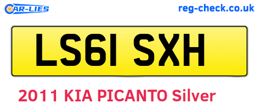 LS61SXH are the vehicle registration plates.