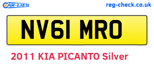 NV61MRO are the vehicle registration plates.