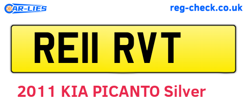RE11RVT are the vehicle registration plates.