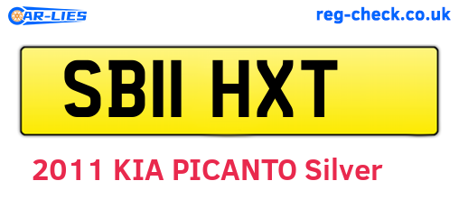 SB11HXT are the vehicle registration plates.