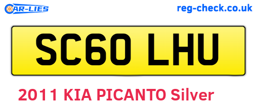 SC60LHU are the vehicle registration plates.