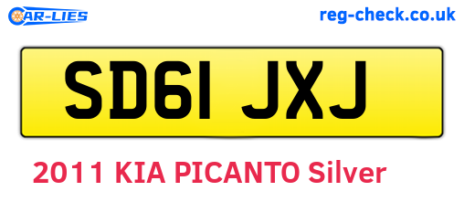 SD61JXJ are the vehicle registration plates.