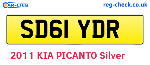 SD61YDR are the vehicle registration plates.
