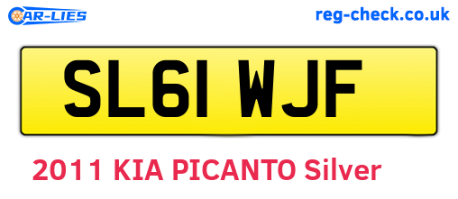 SL61WJF are the vehicle registration plates.
