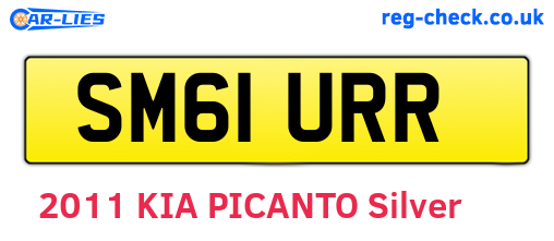 SM61URR are the vehicle registration plates.