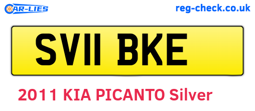 SV11BKE are the vehicle registration plates.