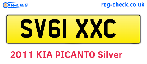 SV61XXC are the vehicle registration plates.