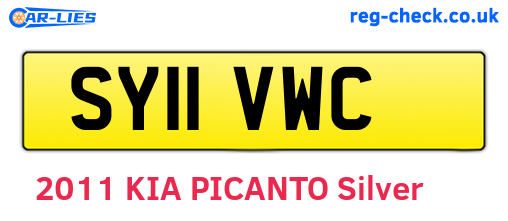 SY11VWC are the vehicle registration plates.