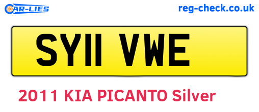 SY11VWE are the vehicle registration plates.