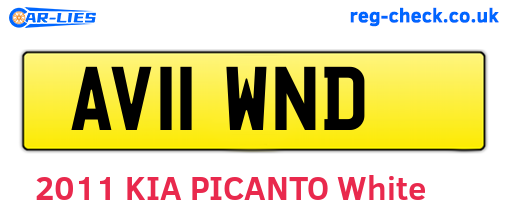 AV11WND are the vehicle registration plates.
