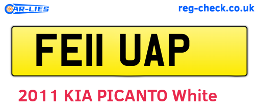 FE11UAP are the vehicle registration plates.