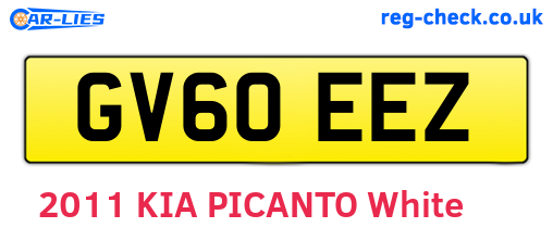 GV60EEZ are the vehicle registration plates.