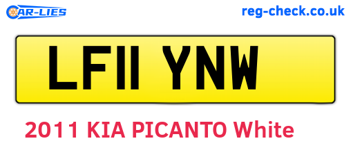 LF11YNW are the vehicle registration plates.