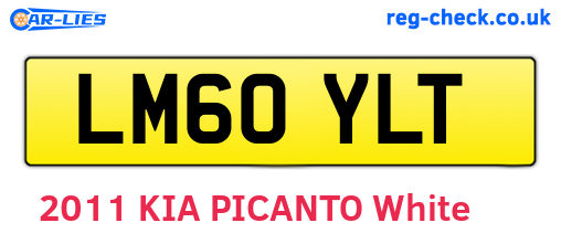 LM60YLT are the vehicle registration plates.