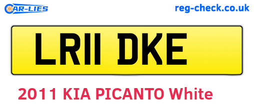 LR11DKE are the vehicle registration plates.