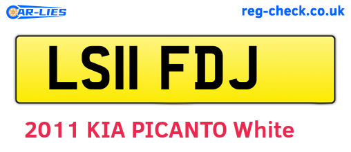 LS11FDJ are the vehicle registration plates.