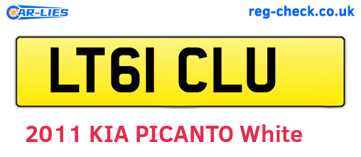 LT61CLU are the vehicle registration plates.