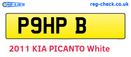 P9HPB are the vehicle registration plates.