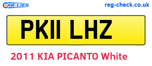 PK11LHZ are the vehicle registration plates.