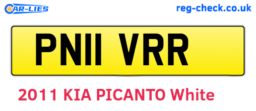 PN11VRR are the vehicle registration plates.