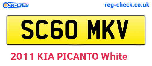 SC60MKV are the vehicle registration plates.