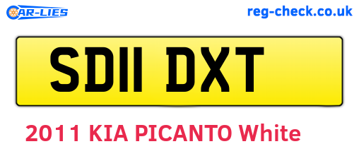 SD11DXT are the vehicle registration plates.