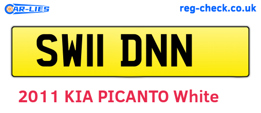 SW11DNN are the vehicle registration plates.