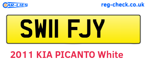 SW11FJY are the vehicle registration plates.