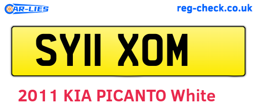 SY11XOM are the vehicle registration plates.