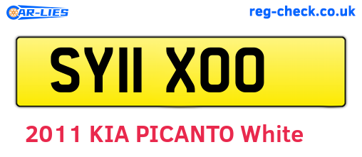 SY11XOO are the vehicle registration plates.