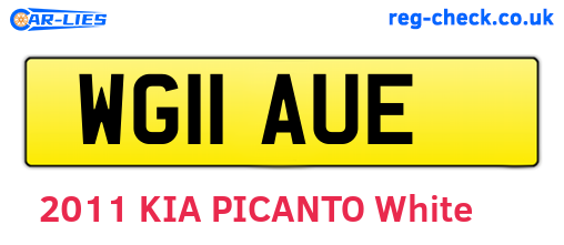 WG11AUE are the vehicle registration plates.