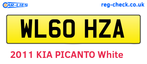 WL60HZA are the vehicle registration plates.
