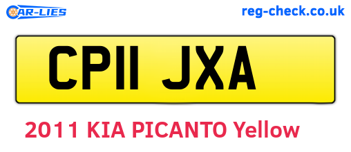 CP11JXA are the vehicle registration plates.