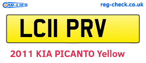 LC11PRV are the vehicle registration plates.