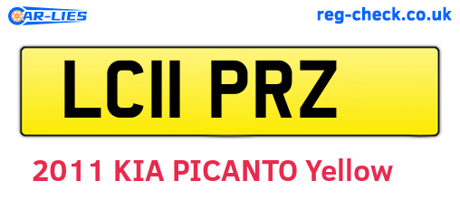LC11PRZ are the vehicle registration plates.