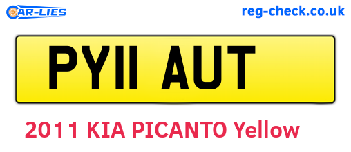 PY11AUT are the vehicle registration plates.
