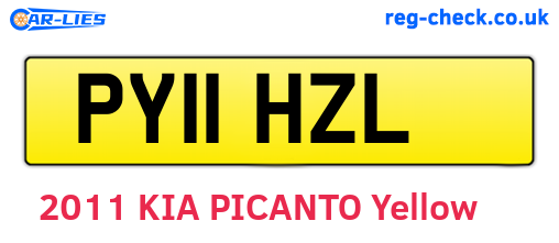 PY11HZL are the vehicle registration plates.