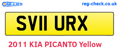 SV11URX are the vehicle registration plates.