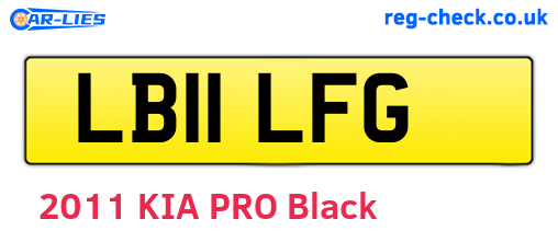 LB11LFG are the vehicle registration plates.
