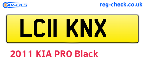 LC11KNX are the vehicle registration plates.