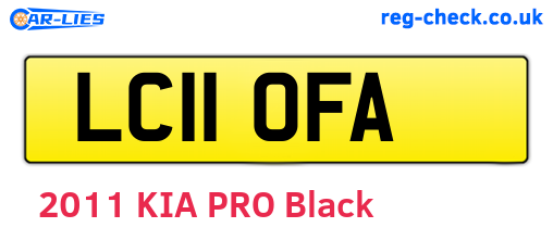 LC11OFA are the vehicle registration plates.