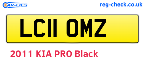 LC11OMZ are the vehicle registration plates.