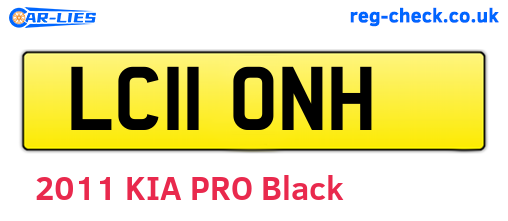 LC11ONH are the vehicle registration plates.