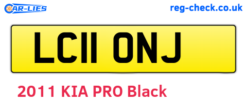 LC11ONJ are the vehicle registration plates.