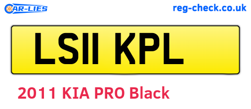 LS11KPL are the vehicle registration plates.