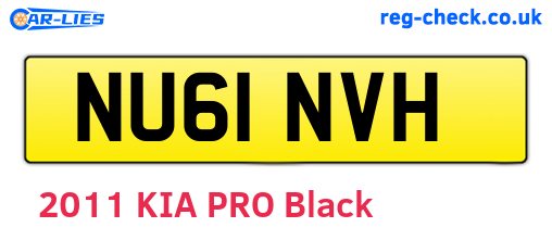 NU61NVH are the vehicle registration plates.