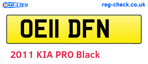 OE11DFN are the vehicle registration plates.